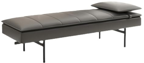 EINES Bänke für Schlafzimmer Gepolsterte Schlafzimmerbank, Leder-Fußhocker, Eingangsbereich, Esszimmer, Wohnzimmer, Schlafzimmer, Abschlussbank, Grau Schlafzimmer-Ottomane
