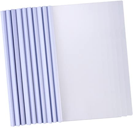 NUOBESTY 10 Stück Transparente A4 Aktenordner Mit Schiebeklemme Rutschfester Dokumentenhalter Organizer Für Schule Büro Und Privatanwender