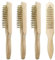 Cepillo de Alambre de Latón, 4 Cepillos de Alambre de Latón con Mango de Madera, Juego de Cepillos de Alambre, Cepillo de Alambre, Longitud 26,7 cm Duradero, para Limpiar Óxido y Suciedad