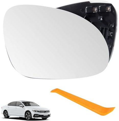 Spiegelglas Ersatz für VW JETTA 5 2005-2010/ VW GOLF 5 2003-2008/ VW PASSAT B6 2007-2011/ SKODA SUPERB Facelift 2007-2008 beheizbar Ersatzspiegelglas Beifahrerseite Außenspiegel Asphärisch Rechts