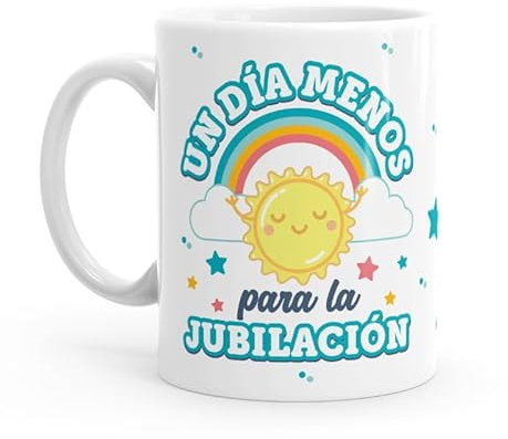 Puterful - Taza Un día menos para la jubilación - Taza original para café - Resistente al microondas y lavavajillas