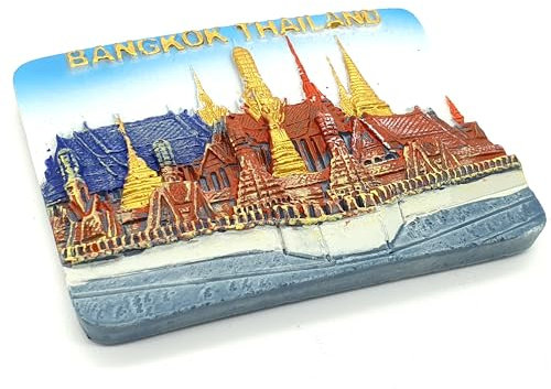 Thailand Fridge Magnet, 3D Magnet Travel Sticker Souvenirs, Global Landmarks, Must-Have Featuring Iconic Cities like Dubai, London, Paris, and More (Thailand)