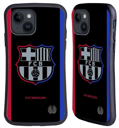 Head Case Designs Offizielle FC Barcelona Away 2024/25 Wappen-Set Hybride Handyhülle Hülle Huelle kompatibel mit Apple iPhone 15