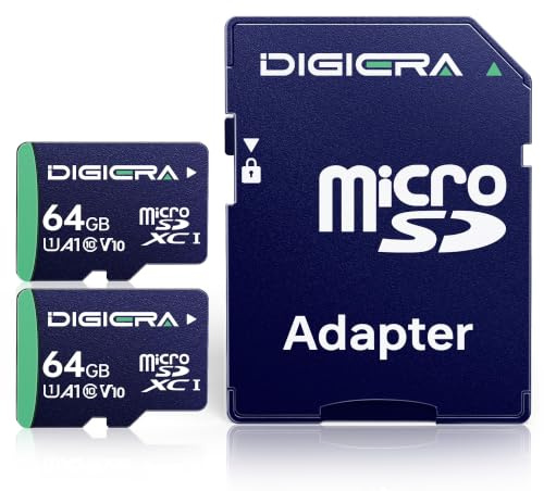 64 GB CT100 microSDXC UHS-I Speicherkarte mit Adapter - bis zu 100 MB/s, C10, U1, V10, Full HD, A1, Micro-SD-Karte für Smartphones, Tablets, Kameras, Spielekonsolen und Drohnen (2 Stück)