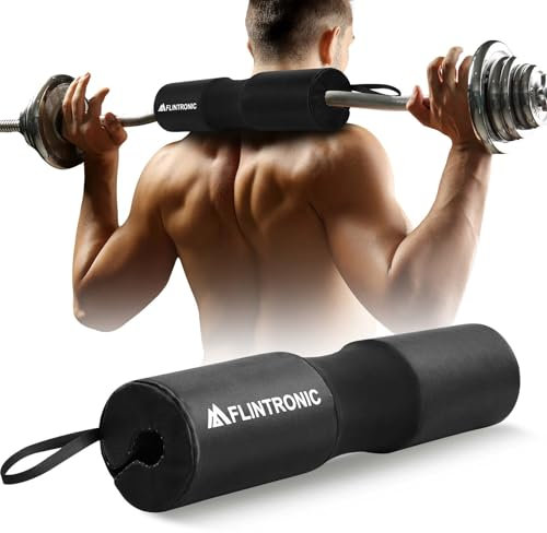 flintronic Langhantel Polster, Extra Dicke Nackenpolster Langhantel- Barbell Pad, Hip Thrust Pad mit Klettverschluss für Hüftstöße, Kniebeugen, Gewichtheben, Bietet Polsterung für Nacken, Schulter