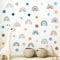 GVEYIQK Regenbogen Wandtattoo, Kinderzimmer Deko, Wandsticker Herzen, Boho Wandaufkleber, Babyzimmer Wanddeko, Wandtattoo Mädchenzimmer