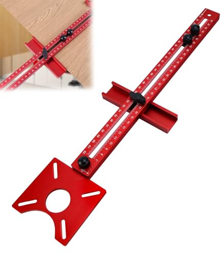 NCTNCX Fresadora de fresado ajustable de aluminio, placa de inserción de radio de 90 mm hasta 370 mm, compás de fresado, accesorios para herramientas de fresado