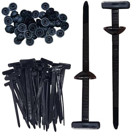 30/100/150Pcs Nylon Universal Cable Tie Buckle - Heavy Duty Self-Locking Nylon Zip Ties Holder Clip, Multipurpose Universal Zip Tie Tool for Quick Fastening, Automotive Repair and Daily Use