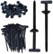 30/100/150Pcs Nylon Universal Cable Tie Buckle - Heavy Duty Self-Locking Nylon Zip Ties Holder Clip, Multipurpose Universal Zip Tie Tool for Quick Fastening, Automotive Repair and Daily Use