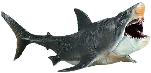 Megalodon -Spielzeug 10.63x5.51x3.94 Bewegbare Mund Megalodon Hai Spielzeug große Simulation Meereskreatur Realistische Kunststoff Ozean Hai Figur Geschenke für Kinder und Erwachsene