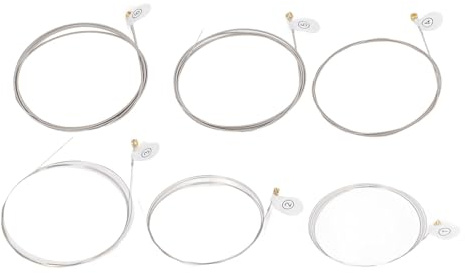 Eujgoov High Carbon Steel Saiten Hex Core Gitarre .010 - .046, E-Gitarrensaiten, 3 Sätze für Silber