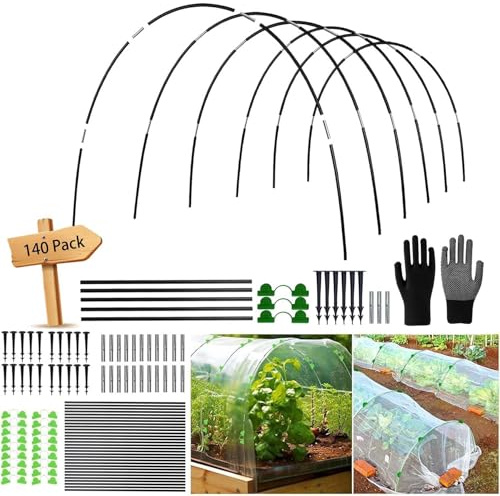 YeahBoom 50 PCS Folientunnel für Hochbeet,Pflanztunnel Bögen für Hochbeet,Tunnelbögen Hochbeet,Pflanztunnel für Hochbeet,Gewächshausreifen für Hochbeet,Gewächshaus Tunnel Bögen
