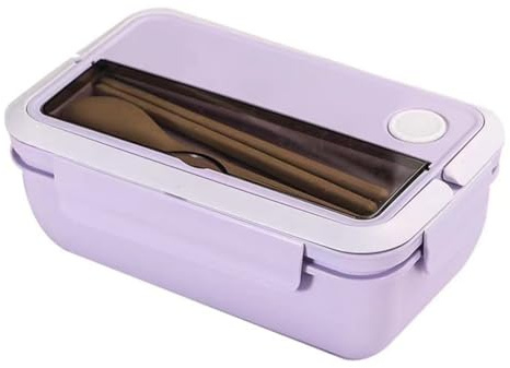 Buhdjfnke Lunchbox für Studenten mit Großem Fassungsvermögen, Koreanische Lunchbox, Lunchbox, Versiegelte Frischhaltebox, Lila