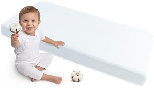 Medi Partners Spannbettlaken 70x140 Baby Bettlaken Kinderbett Spannbetttuch 100% Baumwolle - Fitted Kinder Sheet Bettwäsche Babymatratze Schlafsack Babybett (Weiss)