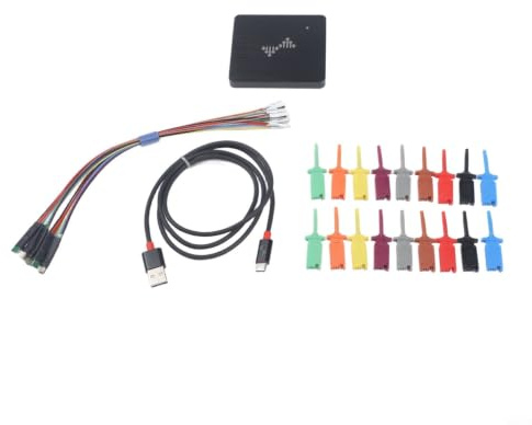 Digital Storage Oscilloscope Alternative 100M Sampling 16 Channel Logic Analyzer USB C for Circuit Testing Breadboard Prototyping