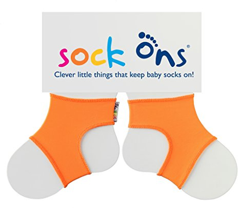 Sock Ons Kluge kleine Dinge, die Babysocken halten! - Orange - 6-12 Monate
