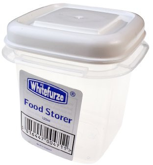 Whitefurze 0.125lt Square Food Storer Clear 0.125L