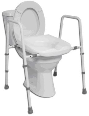 NRS Healthcare M11089 Mowbray Toilet Seat and Frame Free Standing - width adjustable
