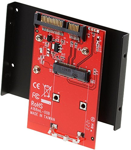 DeLOCK mSATA-SSD zu SATA Konverter mit Festplattenrahmen (8,9 cm (3,5 Zoll), 22-polig)
