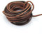 LolliBeads, laccio in vera pelle, Pelle, Flat Dark Brown_3mm_5M, 3mm 5yard