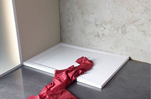 Plato de ducha con canaleta de 90 x 80 cm, 90 x 80 cm, 90 x 80 cm, rectangular, 90 x 80 x 4 cm