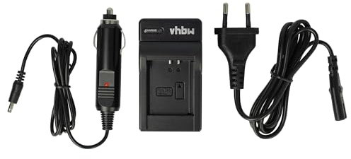 vhbw Chargeur Compatible avec Canon IXUS 420F, 185, 220F, 240HS, 165, 175, 190 caméra caméscope Action-cam + câble de Voiture + témoin de Charge 4,2 V