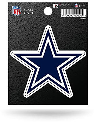 Rico Industries NFL Football Dallas Cowboys kurzer Sport-Aufkleber, 9,5 x 12,9 cm, gestanztes Team-Logo, kurzer Sport-Aufkleber