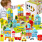 Onshine 62 Teile Bunte Holzbausteine, Bauklötze Holz, Koffer mit Formen Sortieren, Motorikspielzeug Holzspielzeug für Baby Kinder Jungen Mädchen ab 3 Jahre