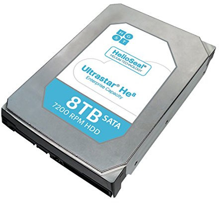 HGST Ultrastar He8 HUH728080ALE600 0F23267 8 To 7200 tr/min 128 Mo de cache SATA 6,0 Go/s 3,5 Plate-forme hélium pour disque dur d'entreprise