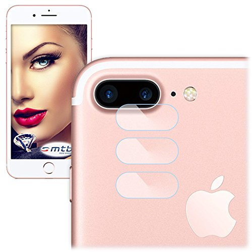 mtb more energy® 3X Kamera-Schutz-Glas für Apple iPhone 7 Plus/iPhone 8 Plus (5.5'') - Schutz-Folie Glasfolie Rückseiten-Cam Linse Back