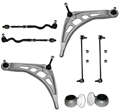 2x Querlenker Hydrolager 2x Koppelstange 2x Spurstange Vorderachse für BMW 3 E46 Cabriolet Compact Coupe Touring für BMW Z4 E85 + Coupe E86