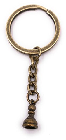H-Customs Schachfigur Bauer Schach Figur Schlüsselanhänger Anhänger Bronze aus Metall
