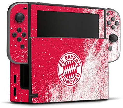 DeinDesign Skin kompatibel mit Nintendo Switch Folie Sticker FC Bayern München Offizielles Lizenzprodukt FCB