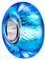 Materia 1429 - Cuentas de cristal de Murano, perlas azules agua, plata 925 con brillo para pulsera
