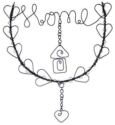 DanDiBo Drahtbild Herz Home Türkranz 3101 Wandkranz Wandbild Drahtschild Wanddekoration Dekoration Metall