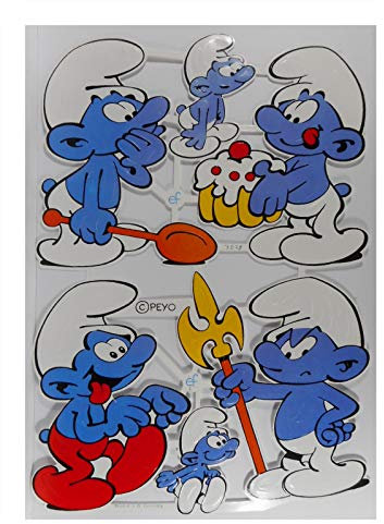 Glanzbilder EF 7078 Schlümpfe Schlumpf Kuchenschlumpf blau weiß Posiebilder Deko GWI 707
