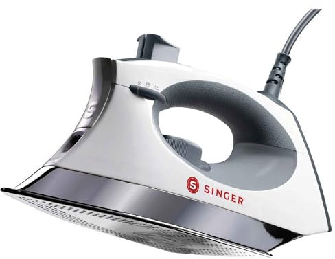 SINGER White SteamCraft OnPoint Tip, 300ml Tank Capacity, & 1700 Watts Iron