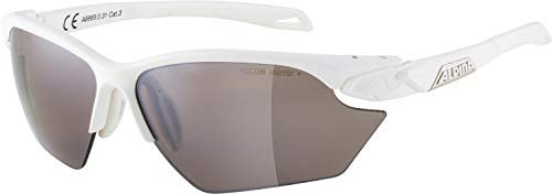 ALPINA TWIST FIVE S HR Q-LITE - Verspiegelte, Kontrastverstärkende & Beschlagfreie Sport- & Fahrradbrille Mit 100% UV-Schutz Für Erwachsene, white matt, One Size