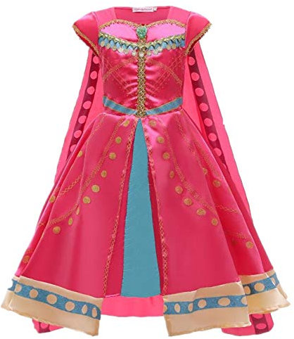 Emin Aladdin Kostüm Mädchen Jasmin Kleid Prinzessin Kostüm Bauchtanz Weihnachten Halloween Verkleidung Karneval Party Outfit Größe
