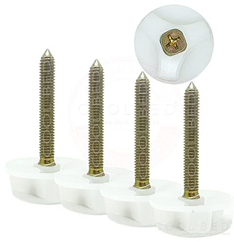 COOL BED 4 x M8 Headboard Bolts Screws with Fitted Washers Fixings for Divan Ottoman Beds (4 x M8 BOLTS WITH FITTED WASHER)
