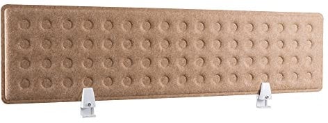 RICOO Akustik Trennwand für Schreibtisch SAP1130-B 118 x 30 x 1,5 cm Braun Büro Home Office Pinnwand Schall und Sichtschutz