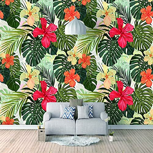 QMWZZV 3D Photo Papier Peint Plante À Fleurs Rouges Salon TV Toile de Fond Décor à la Maison Mural Toile Papier Peint Pour Chambre Murs Moderne DIY Auto-adhésif Murale Papier Peint 150x105 cm