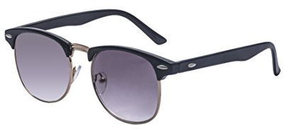 Kelens Kurzsichtigkeit Brille Halbrahmen Computerbrille Retro Myopie Nerdbrille Klare Linsen Fernbrille Mit Dioptrien -1.0 bis -4.0 (Schwarzer Rahmen/Graue Linse, -4.00)