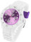 Taffstyle Damen Herren Sportuhr Armbanduhr Silikon Sport Ziffernblatt mit Datum Analog Quarz Farbige Bunte Uhr Weiß Lila