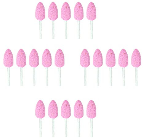 20 Pieces Abrasive Stone Set, 4mm Bullet Grinding Head Rotary Tool Bit Kit with 3mm Shank for Wood, Metal and Plastic