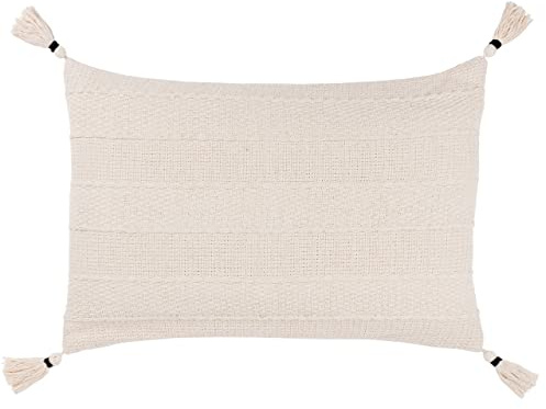 Yard Caliche Feather Filled Cushion (Natural, 40 x 60 cm) | Feather Filled Cotton Textured Weave