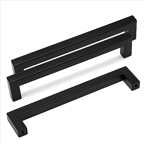 HauSun 15 Stück Möbelgriffe 96mm Schwarz Küchengriffe aus Edelstahl Schrankgriffe mit Schrauben Türgriffe Möbelgriff Küchengriff Schrankgriffe