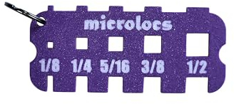Dunbar Technology Microlocs Größenwerkzeug – Micro Locs Messwerkzeug, Lineal für Locs (Purple, Biologisch abbaubarer Mais-Kunststoff, 3D-Druck, 4.3 Zoll)