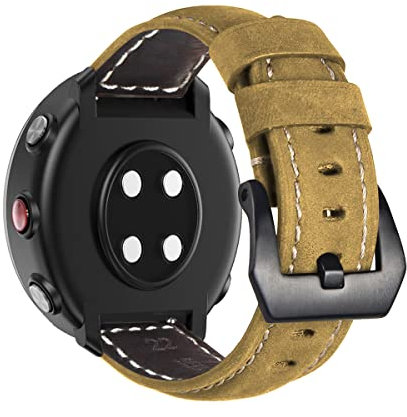 Leder Armbänder für Polar Vantage M2/ Vantage M Armband für Männer und Frauen Klassisches Leder mit Edelstahl Metall Schließe Kompatibel mit Polar Vantage M2/ Vantage M (3)