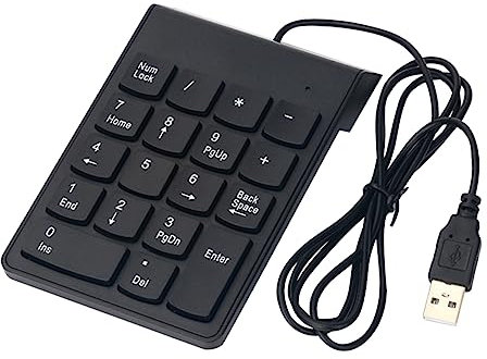 Mikikit Diy Keypads Number Pad Keyboard Universal Computer Numeric Keypad Portable Mini Keyboard for Notebook